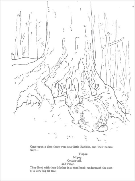 Peter rabbit sees the gate; Tale of Peter Rabbit Coloring Book | Dover Publications ...