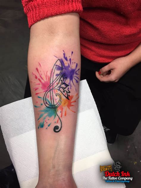 What kind of instruments can you get on a tattoo? Felle kleuren | Dutch Ink
