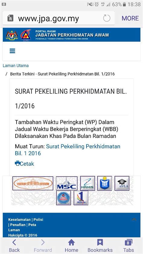 Jabatan perkhidmatan awam malaysia subject: Waktu Bekerja Khas bagi Bulan Puasa - UntOngLAAAAA....