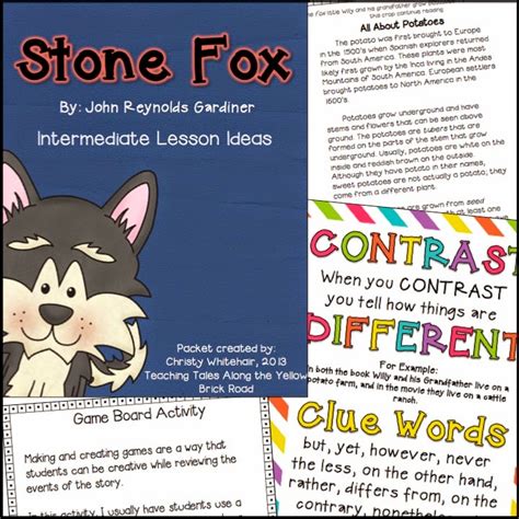 Stone fox (1987) unit summary: I Love My Classroom: I'm Addicted to Reading