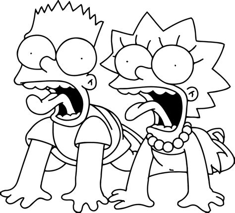 1280 x 1810 file type. Coloriage Simpson Bart - Dessin et Coloriage