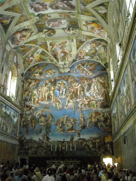 Michelangelo tried to refuse the commission, but by fall of the same year, painting on the ceiling had begun. Lighter Side of Life: The Last Judgement - on Sistine ...