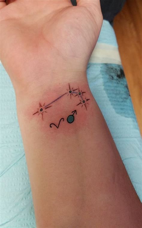 Kindness and generosity is something that cannot be separated from aries. Aries constellation tattoo, Aries ram symbol, mars, stars ...