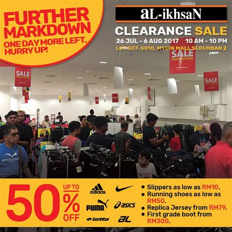 In addition to such promotion, al ikhsan has offered a great saving sale that is going on from 1st may 2017 and will end in. Adidas, Nike, Puma, Asics Clearance Sale Up to 50% ...