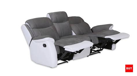 De design scandinave, ce canapé possède des coutures à bords francs. Canapé 3 places relax WARM - BUT - YouTube