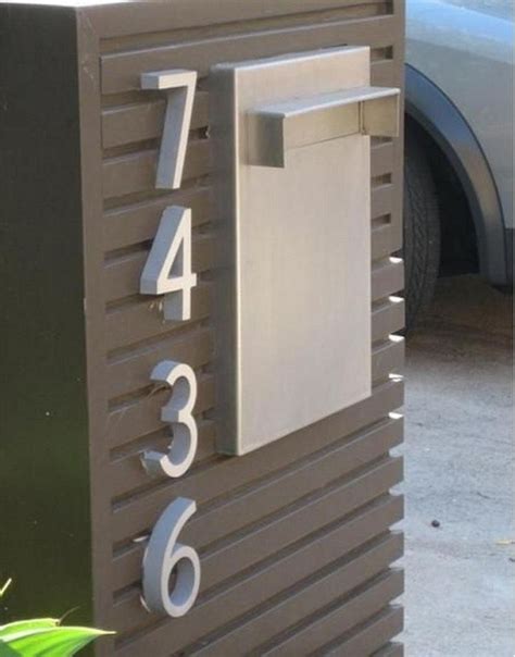 Make your own house number sign ideas with these easy ideas! 47+ Interesting House Number Ideas DIY | Contemporary ...