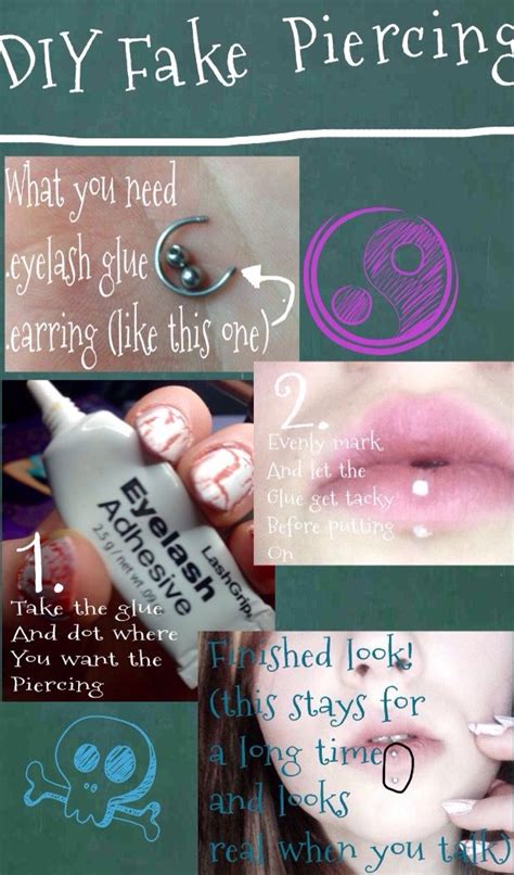 If you're anything like me, you think piercings are super cool but you're too scared to get them. (EASY!!) DIY Fake Piercing | Fake tattoo diy, Fake piercing, Diy nose rings