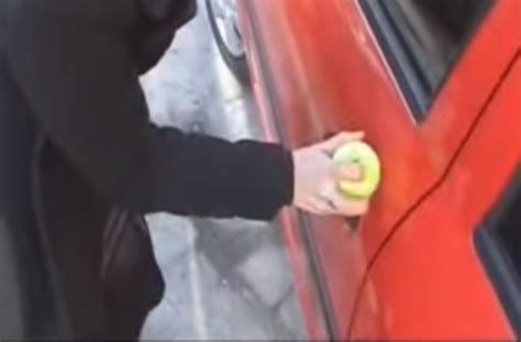 A typical text version explained how the tennis ball car door hack supposedly worked: How To Unlock A Car Door Using A Tennis Ball (With images ...