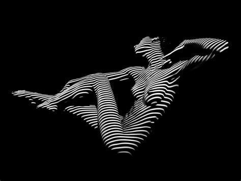 Instant download this listing is for a digital file of this artwork. 0043-dja Bw Zebra Woman Striped Girl Topographic Abstract ...