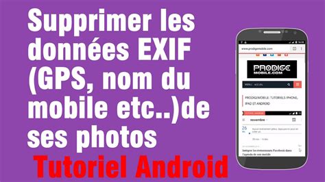 Tuto: Comment supprimer les données personnelles (EXIF) de ses photos ...