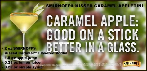 Smirnoff® kissed caramel flavored vodka. SMIRNOFF® KISSED CARAMEL APPLETINI (With images ...