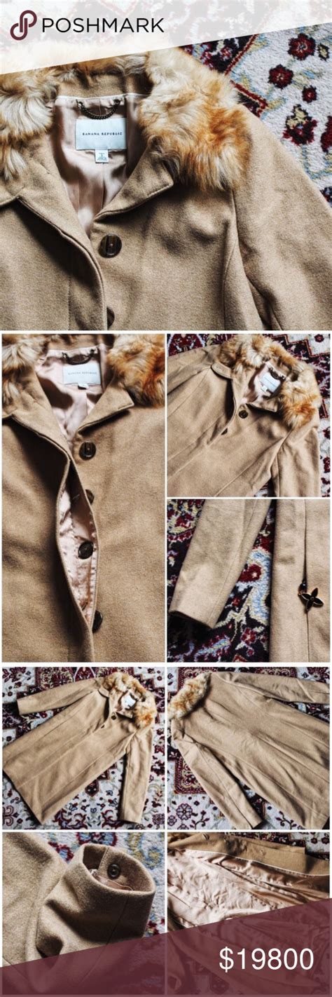 This camel coat is made with ponte, not wool. NEW | Banana Republic Long Wool Coat *Fur Collar | Long ...