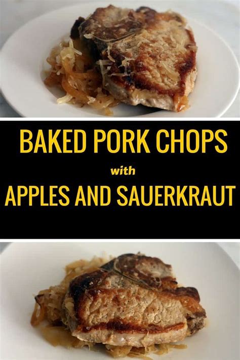 Once cooked to 140 degrees, remove from the pan. Baked Pork Chops and Sauerkraut Recipe - Everyday Eileen
