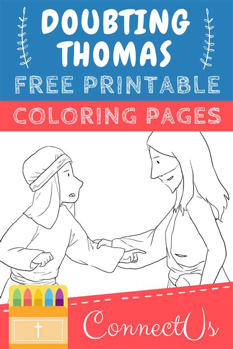 Download or print this amazing coloring page: Free Doubting Thomas Coloring Pages for Kids - ConnectUS
