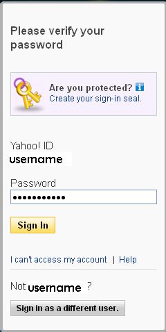 Pilih nama pengguna anda : Sirah Din: Cara nak tukar password e-mail yahoo