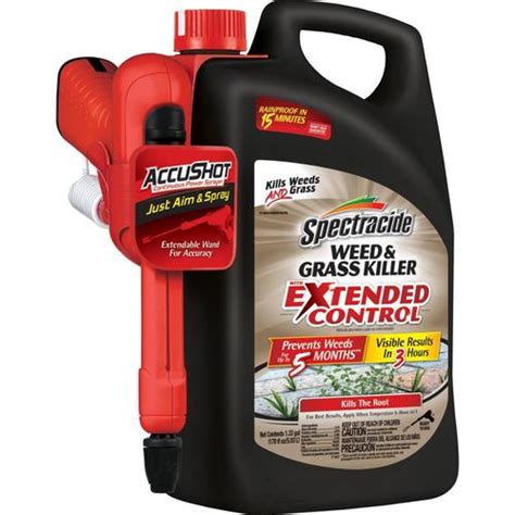 Make an organic weed killer to safely remove unwanted plants from the lawn or garden using boiling water, vinegar, salt, and corn gluten meal. Spectracide Extended Control AccuShot Sprayer 1.3-Gallon ...