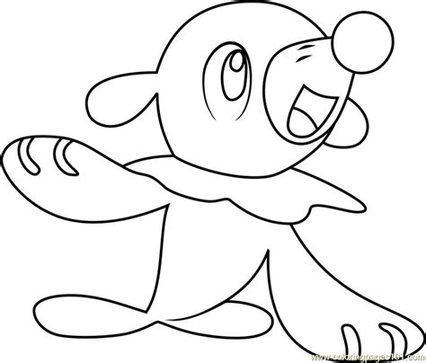 Rowdy pokemon moon coloring (02)! Popplio Pokemon Sun and Moon Coloring Page - 2020 | 유아 놀이