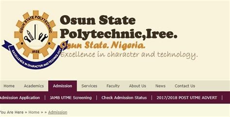 Oau post utme screening result 2020/2021. OSPOLY Iree 2017/2018 Post-UTME Result Released - Check Here