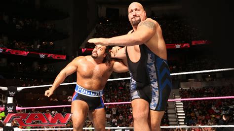 Real world article(written from a production point of view). Big Show vs. Rusev: Raw, Oct. 13, 2014 - YouTube