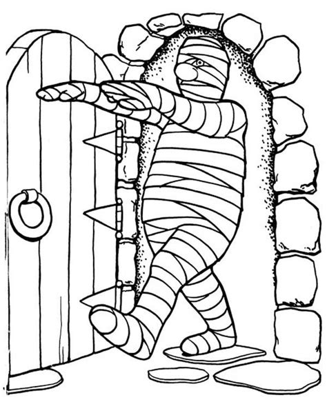 Mummy coloring pages | coloring pages to download and print. Mummy Walking Into The Chamber Free Coloring Page ...