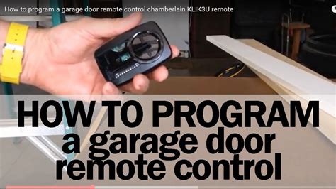 Programming with a program/learn button programming with switches. How to program a garage door remote control chamberlain ...