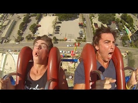 Funny girls slingshot roller coaster ride fails. THE Funniest Myrtle Beach Sling Shot Video | Doovi