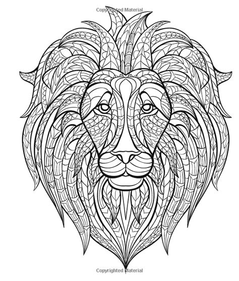 Lion coloring page from lions category. Amazon.com: Stress Relieving Animal Designs: Adult ...