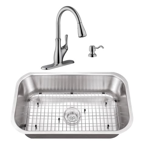 This lottare series pull out stainless steel kitchen faucet will enhance the look of your kitchen. Cahaba Undermount Stainless Steel 30 in. Large Single Bowl ...