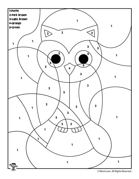 Get crafts, coloring pages, lessons, and more! Preschool Color By Number Animal Coloring Pages | Woo! Jr ...