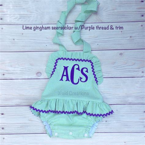 Sponge baths are the perfect way to keep your new baby's skin healthy and clean. Baby girl bathing suit with SNAPS in crotch Monogram ...