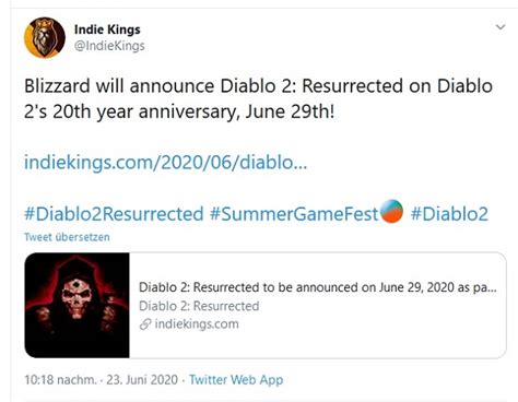 Multiple rumors regarding a diablo 2 remaster have been circulating for a while now, with no official confirmation in sight. Gibt es doch ein Diablo 2 Remaster