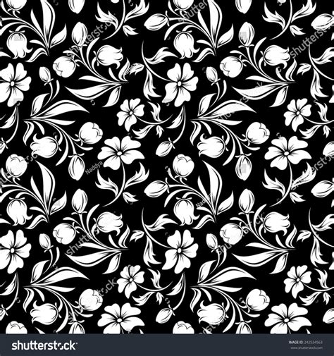 Integrated in adobe apps · video now available · editorial images Seamless Black And White Floral Pattern. Vector ...