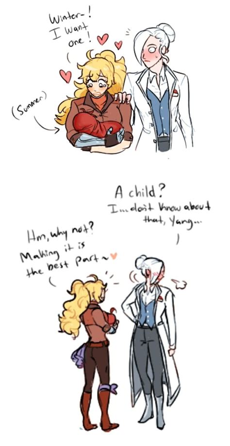 Fill me up with it. Winter and Yang | Rwby, Rwby characters, Rwby funny