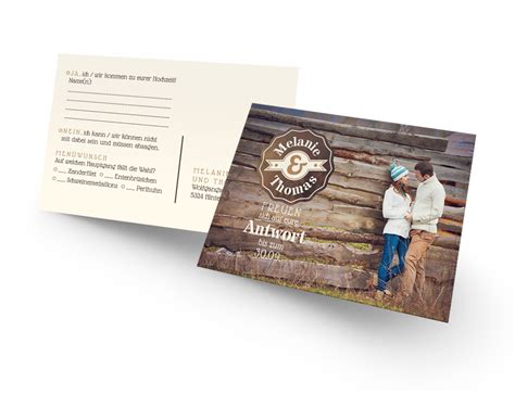 Vintage Antwortkarte - Schauplatz