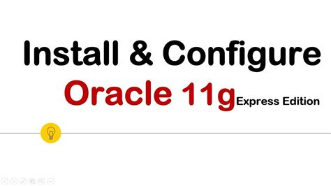 Select oracle database 11g express edition. How to Install Oracle 11g Express Edition - YouTube