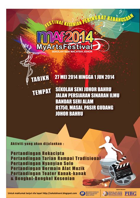 Pendaftaran murid tingkatan 1 2020 sekolah seni malaysia #keperluanmuridtg1ssemj tahniah dan selamat datang murid tingkatan 1, ambil. FESTIVAL KESENIAN "MY ARTS JB" 2014 - Sekolah Seni ...
