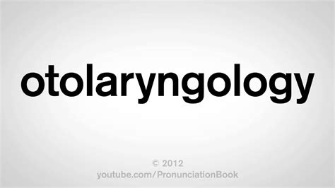Learn how to pronounce sure in english by listening free audio recording. How to Pronounce Otolaryngology - YouTube