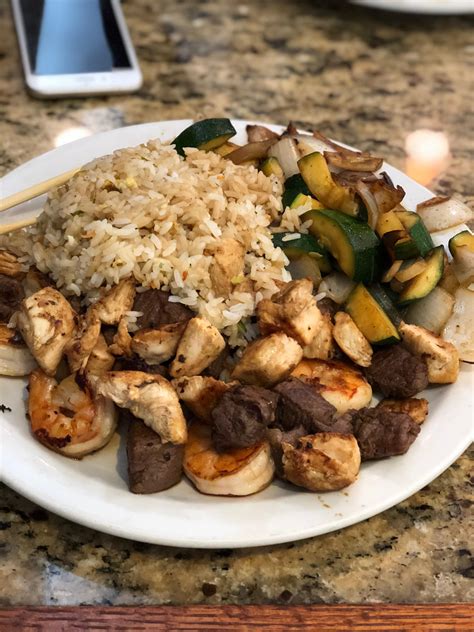 Chicken nuggets with french fries. I ate The most perfect steak shrimp and chicken hibachi ...