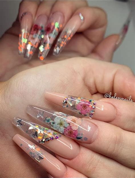 Pink orchids with all their sophistication and grace lying on your beautifully pedicured and baby pink manicured nails. Special Flower Acrylic Coffin Nails Art Designs For Summer 2020 - Lily Fashion Style