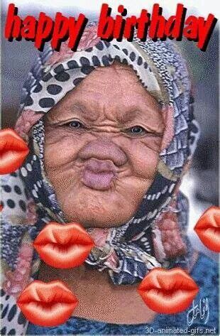 Man grows old like a wine and woman grows old as cheese. Old lady kiss | Funny birthday pictures, Birthday images ...