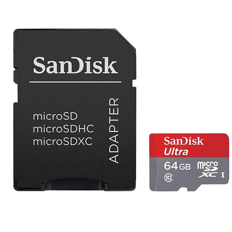 Microsd, microsdhc & microsdxc memory. Sandisk 64GB Micro SD Card Class 10 with Adapter | IT&E ...