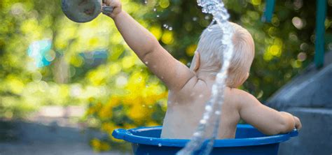 The clean water reservoir holds fresh water for rinsing while dirty water flows out of the side drain. Throwing out the Baby with the Bath Water? - Katherine Walden