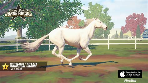 Place your bets and find out if your horse will be the first one across the finish line in this racing simulation game. #Meet WHIMSICAL CHARM from #RivalStars Horse Racing, bred ...