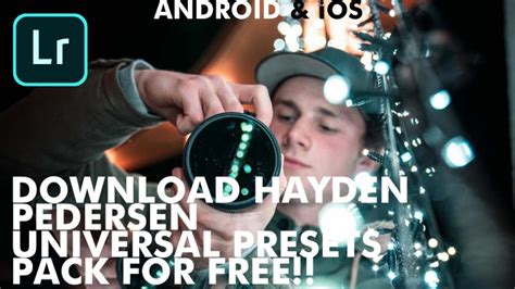 And actually these presets are for android smartphones only. Download Hayden Pedersen Premium Lightroom Presets Pack ...