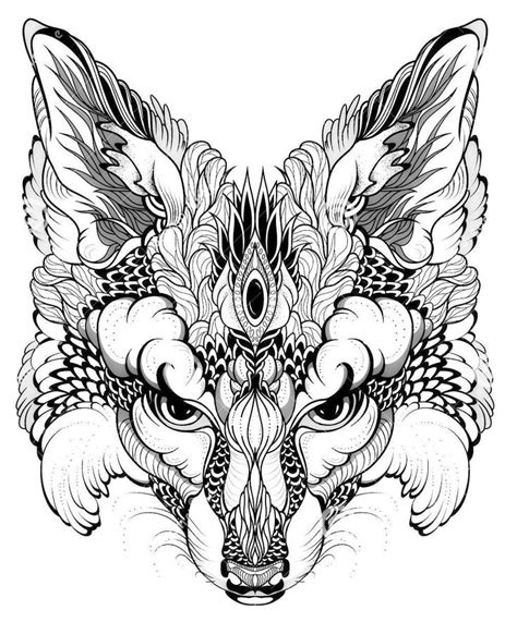 It doesn?t matter if it?s in the lunch break, or while a cozy evening: Mandala Fox Mask Coloring Page | Fox coloring page, Animal ...