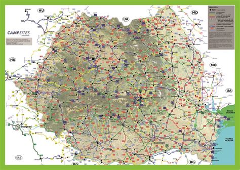 Toate distantele de care ai nevoie inainte de plecarea in vacanta. Harta drumurilor Romania cu camping | takethelongwayhome.eu