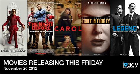 01/5for real movie lovers, who are in dire necessity to watch movies every week, we've brought the details of the films releasing this friday. Movies releasing this Friday, November 20, 2015