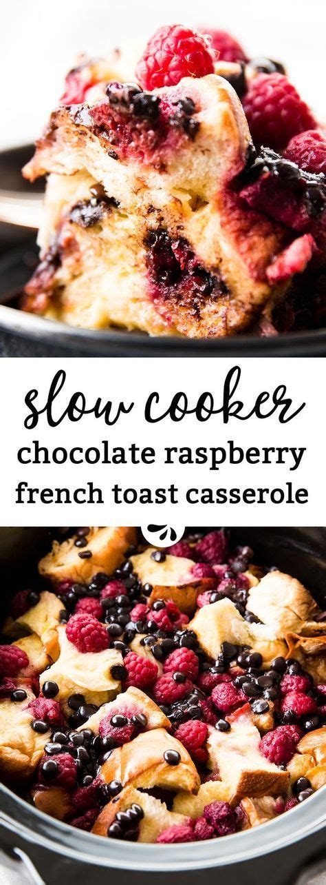 This hearty breakfast bake, which is packed with vibrant veggies, cooks while you're. This Crockpot Raspberry Chocolate Chip French Toast Casserole is a simple brunch dish that feels ...
