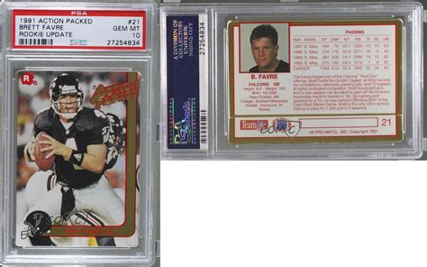 Check out our 1991 football cards selection for the very best in unique or custom, handmade pieces from our sports collectibles shops. 1991 Action Packed Rookies #21 Brett Favre PSA 10 Atlanta Falcons Football Card | eBay