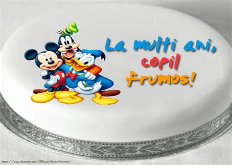 Toate visele sa ti se indeplineasca! Felicitari pentru copii - Felicitare cu tort cu personaje ...